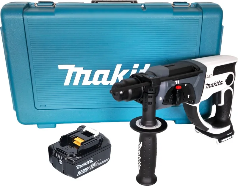 DHR 202 F1W accu-boorhamer 18 V 20 mm 2,0 J wit + 1x accu 3,0 Ah + koffer - zonder oplader de Makita – image du produit