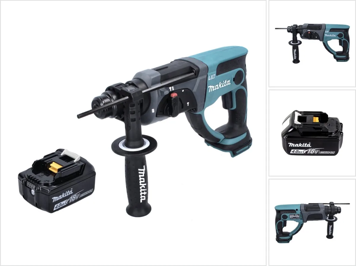 DHR 202 M1 Accu combihamer 18 V 2.0 J SDS Plus + 1x oplaadbare accu 4.0 Ah - zonder lader von Makita – Produktbild