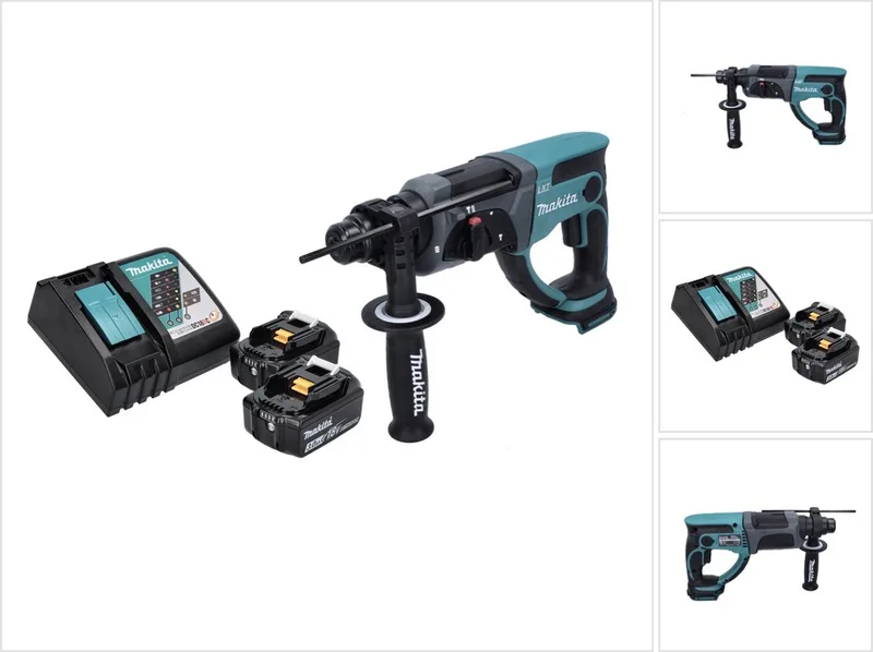DHR 202 RF accu combihamer 18 V 2,0 J SDS Plus + 2x accu 3,0 Ah + oplader de Makita – image du produit