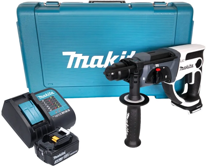 DHR 202 SFW accuboormachine 18 V 20 mm 2,0 J wit + 1x accu 3,0 Ah + oplader + koffer de Makita – image du produit