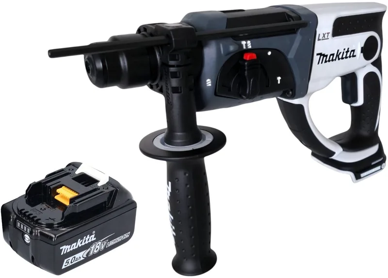 DHR 202 T1W Accuklopboormachine 18 V 20 mm 2.0 J wit + 1x accu 5.0 Ah - zonder oplader de Makita – image du produit