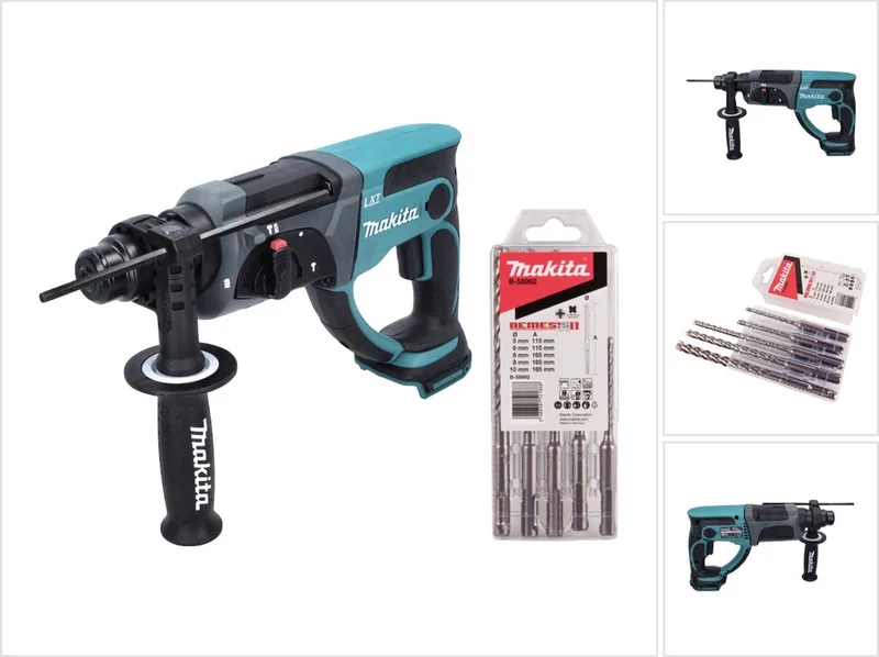 DHR 202 Z accu combihamer 18 V 2.0 J SDS Plus + 5-delige boorset - zonder accu, zonder oplader von Makita – Produktbild