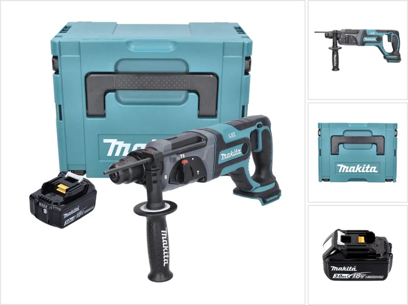 DHR 241 F1J accu-boorhamer 18 V 2,0 J SDS plus + 1x accu 3,0 Ah + Makpac - zonder oplader van Makita – productafbeelding