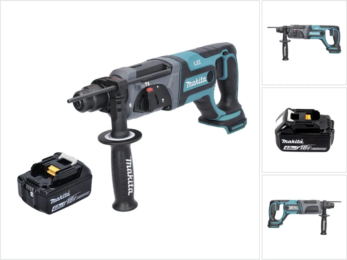 DHR 241 M1 accu boormachine 18 V 2.0 J SDS plus + 1x oplaadbare accu 4.0 Ah - zonder oplader von Makita – Produktbild