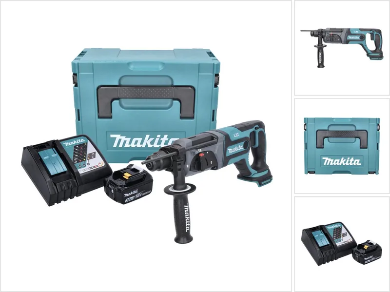 DHR 241 RF1J accu-boorhamer 18 V 2,0 J SDS plus + 1x accu 3,0 Ah + oplader + Makpac de Makita – image du produit