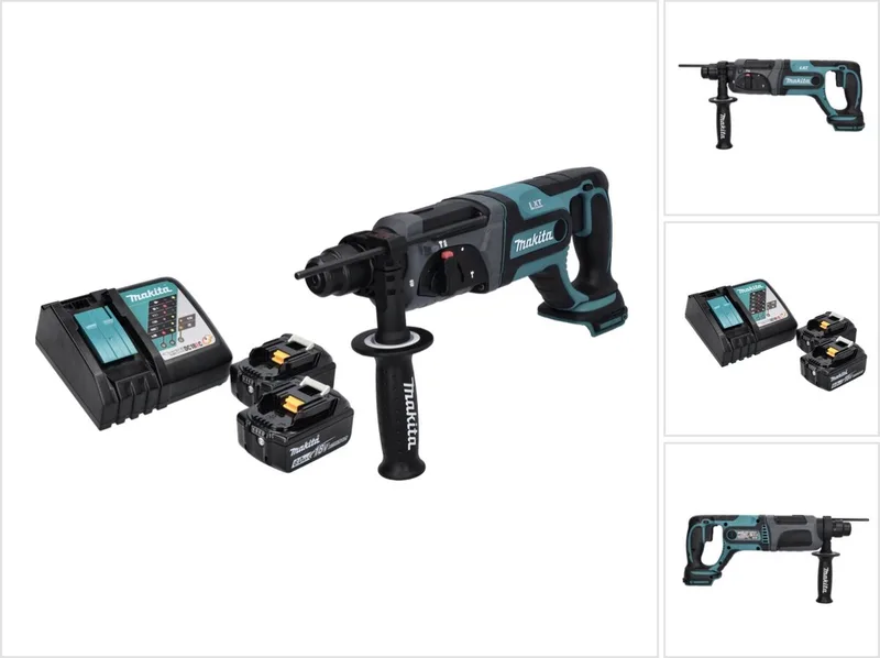 DHR 241 RG accu boormachine 18 V 2.0 J SDS plus + 2x accu 6.0 Ah + lader de Makita – image du produit