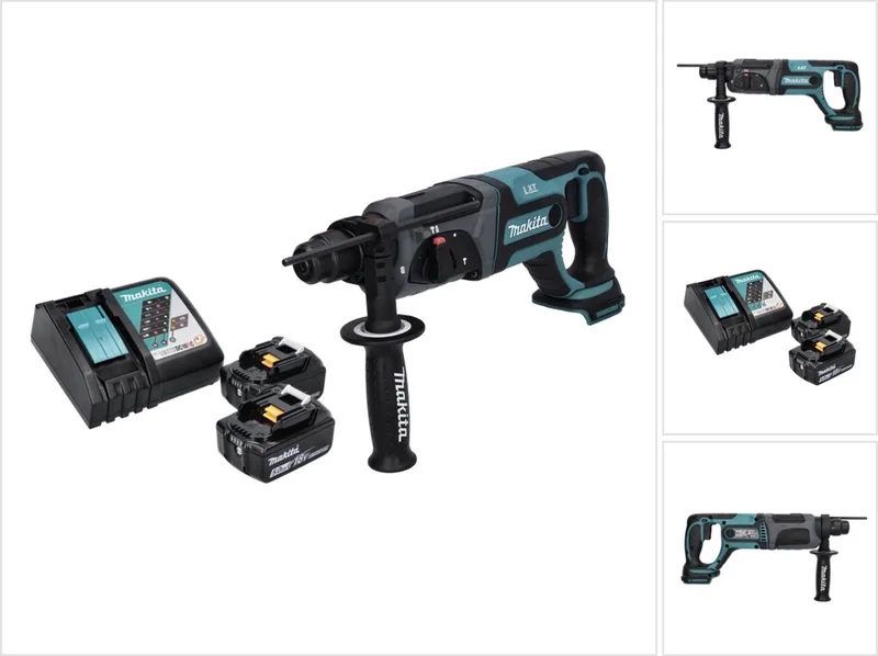 DHR 241 RT accu boormachine 18 V 2.0 J SDS plus + 2x accu 5.0 Ah + lader de Makita – image du produit