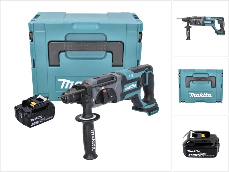 DHR 241 T1J accu-boorhamer 18 V 2,0 J SDS plus + 1x accu 5,0 Ah + Makpac - zonder oplader de Makita – image du produit