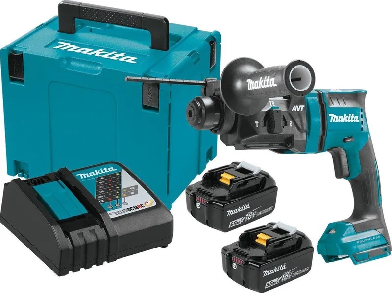 DHR182RTJ 18V Li-Ion accu SDS-plus combihamer set (2x 5.0Ah accu) - 1,7J - koolborstelloos de Makita – image du produit