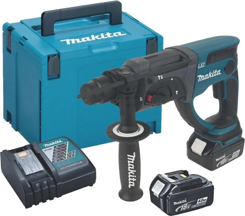 DHR202RMJ 18V Li-ion accu SDS-plus combihamer set (2x 4.0Ah) in Mbox by Makita – product image