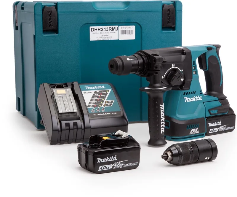 DHR243RMJ Blau/Schwarz Akku-Bohrhammer by Makita – product image