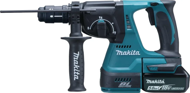 DHR243RTJ SDS-Plus-Akku-Kombihammer 18 V 5 Ah Li-Ion von Makita – Produktbild 3 von 5