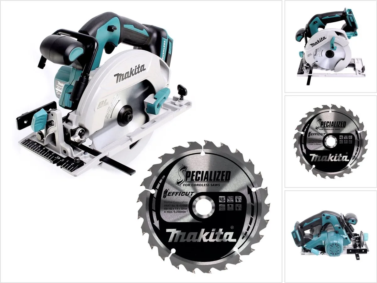 DHS 680 Z Accu cirkelzaag 18 V 165 mm + EFFICUT cirkelzaagblad - zonder accu, zonder oplader från Makita – produktbild