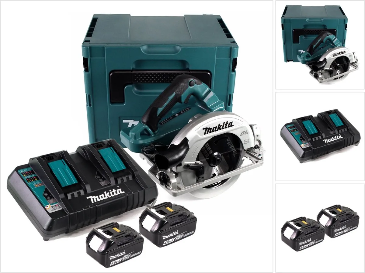 DHS 782 PM2J Accu-cirkelzaag 36V (2x18V) 190 mm borstelloos in Makpac + 2x 4.0 Ah accu + dubbele lader de Makita – image du produit