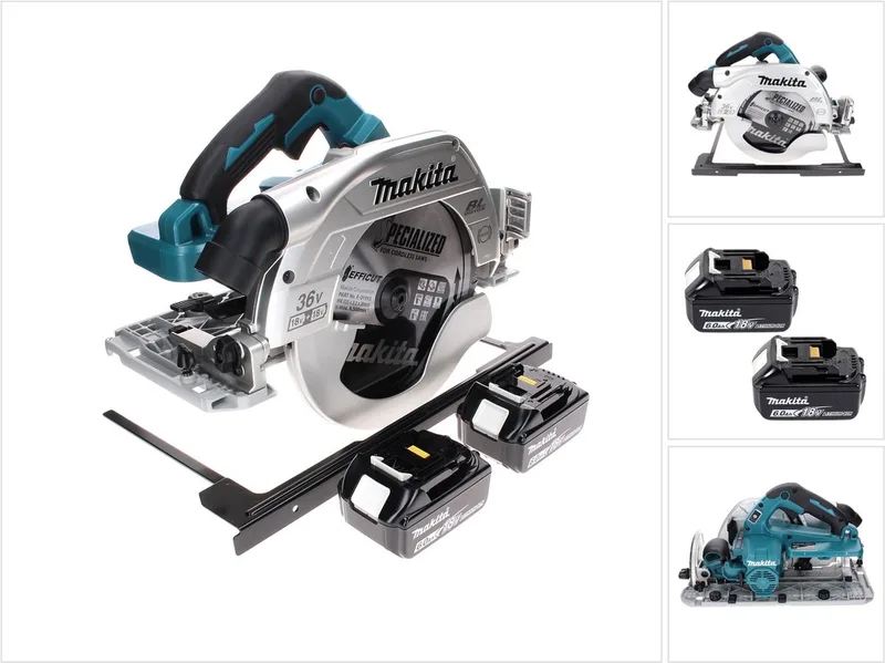 DHS 900 G2 accu-handcirkelzaag 36 V (2x 18 V) 235 mm borstelloos + 2x accu 6,0 Ah - zonder oplader de Makita – image du produit