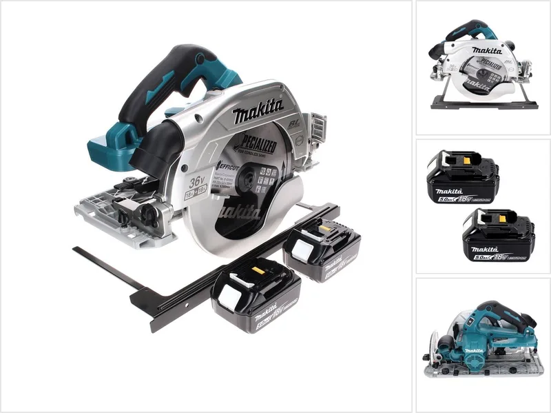 DHS 900 T2 accu-handcirkelzaag 36 V (2x 18 V) 235 mm borstelloos + 2x accu 5,0 Ah - zonder lader de Makita – image du produit