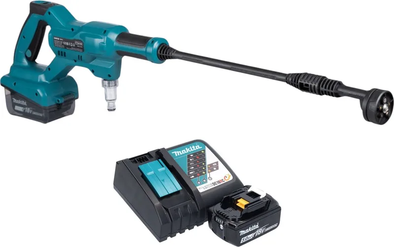 DHW 180 RT1 accudrukreiniger 18 V 24 bar + 1x oplaadbare accu 5.0 Ah + lader de Makita – image du produit