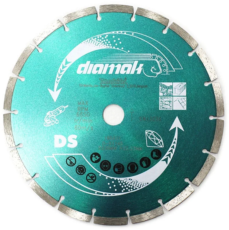 Diamak - Diamantdoorslijpschijf - voor beton, marmer, leisteen, zachte baksteen, cementsteen - 230 mm von Makita – Produktbild