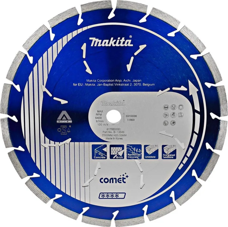 Diamantschijf 300x20x3,2mm blauw 3DDG Segment by Makita – product image