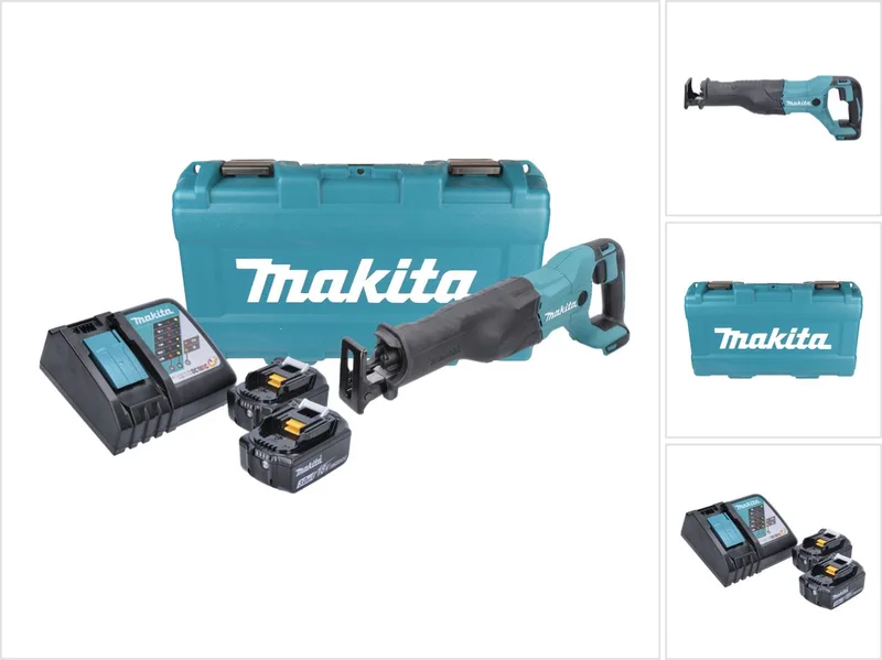 DJR 186 RFK accu reciprozaag 18 V + 2x accu 3.0 Ah + lader + koffer von Makita – Produktbild