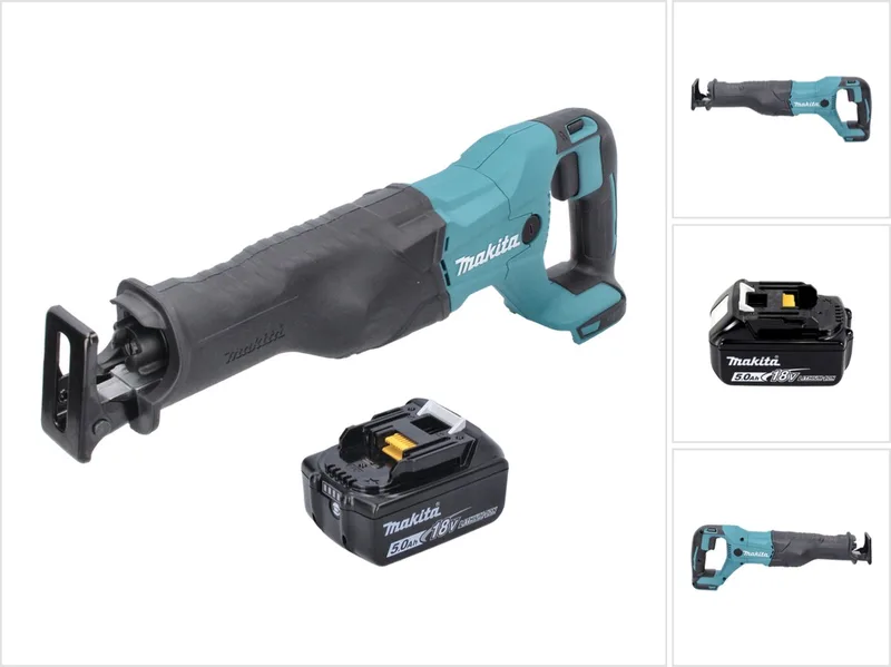 DJR 186 T1 accu reciprozaag sabelszaag 18 V + 1x accu 5,0 Ah - zonder oplader von Makita – Produktbild