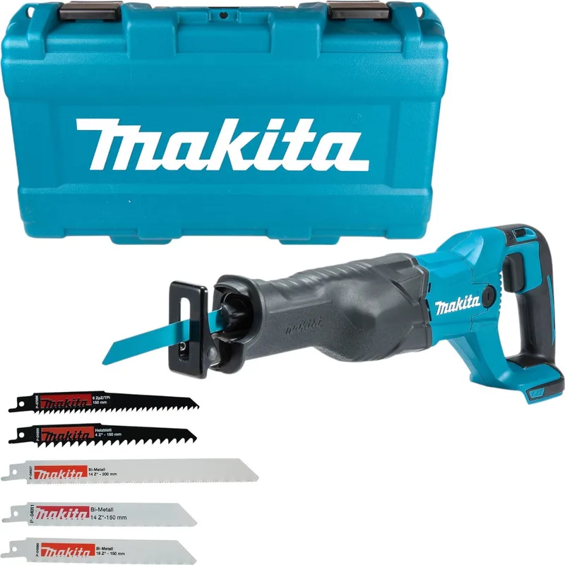 DJR 186 ZK accu-reciprozaag 18 V + set reciprozaagbladen (P-83967) + koffer - zonder accu, zonder oplader de Makita – image du produit