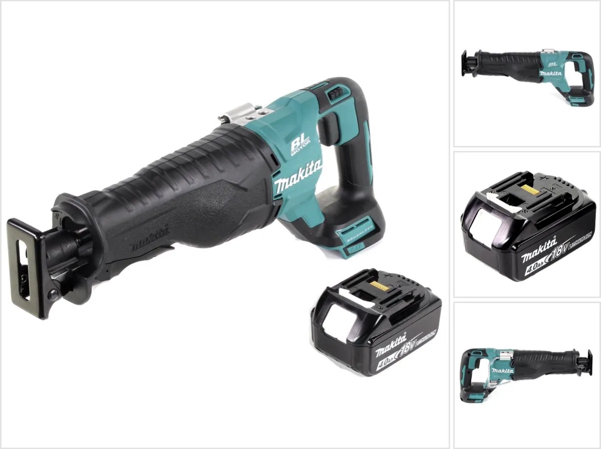 DJR 187 M1 accu reciprozaag 18 V borstelloze reciprozaag + 1x 4,0 Ah accu - zonder oplader de Makita – image du produit