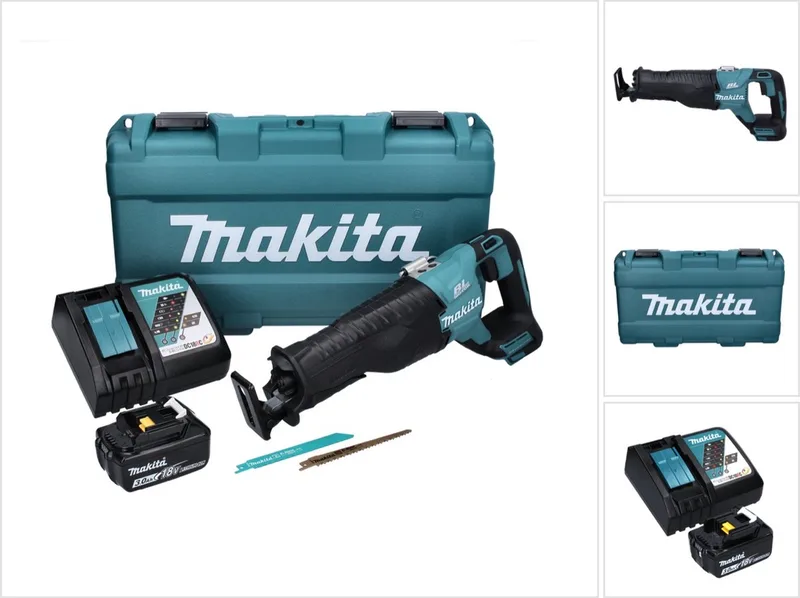 DJR 187 RF1K accu reciprozaag 18 V borstelloos + 1x accu 3,0 Ah + oplader + koffer von Makita – Produktbild
