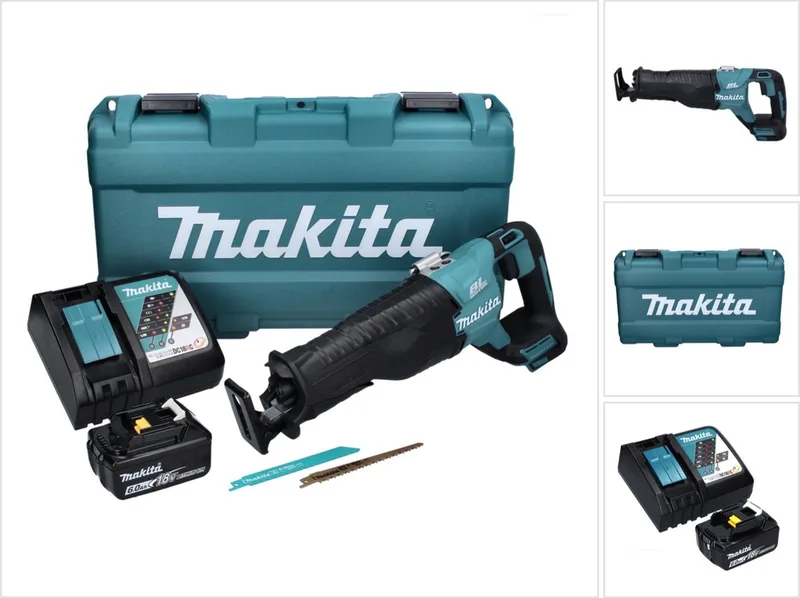DJR 187 RG1K accu reciprozaag 18 V borstelloos + 1x accu 6,0 Ah + oplader + koffer van Makita – productafbeelding