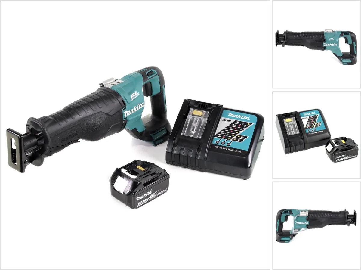 DJR 187 RM1 accu reciprozaag 18 V borstelloze reciprozaag + 1x 4,0 Ah accu + oplader von Makita – Produktbild