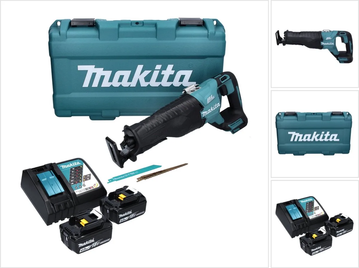 DJR 187 RMK accu reciprozaag 18 V borstelloos + 2x accu 4,0 Ah + oplader + koffer de Makita – image du produit