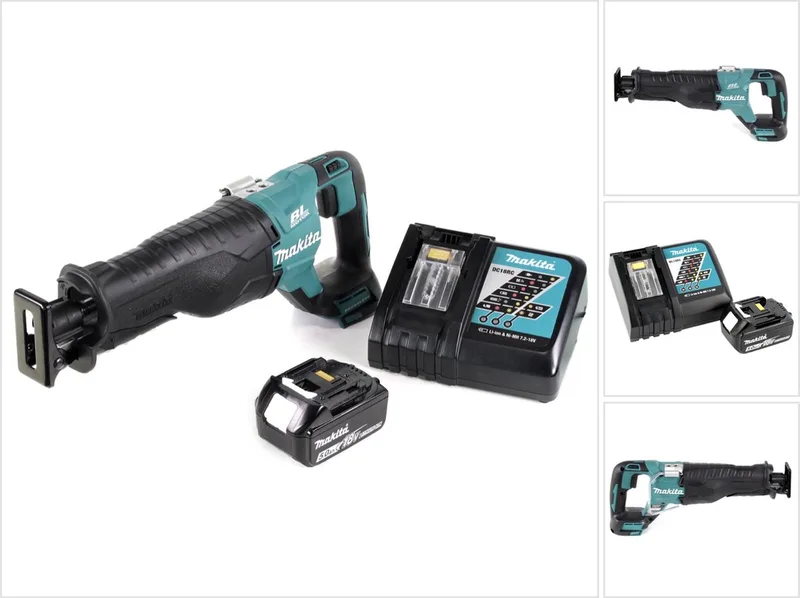 DJR 187 RT1 accu reciprozaag 18 V borstelloze reciprozaag + 1x 5,0 Ah accu + oplader de Makita – image du produit