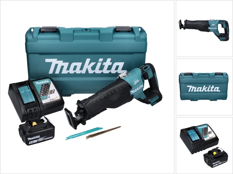 DJR 187 RT1K Accu Reciprozaag 18 V Brushless + 1x accu 5.0 Ah + lader + koffer de Makita – image du produit