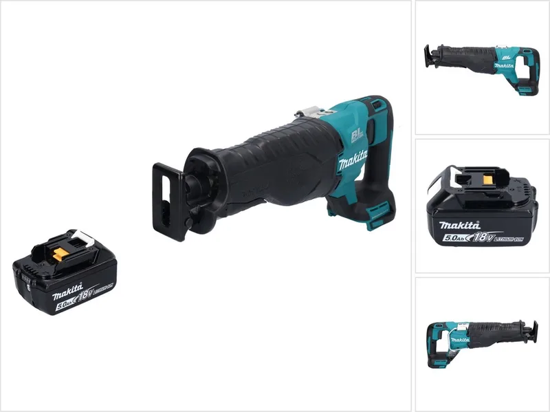 DJR 187 T1 accu reciprozaag 18 V borstelloos + 1x oplaadbare accu 5.0 Ah - zonder oplader de Makita – image du produit