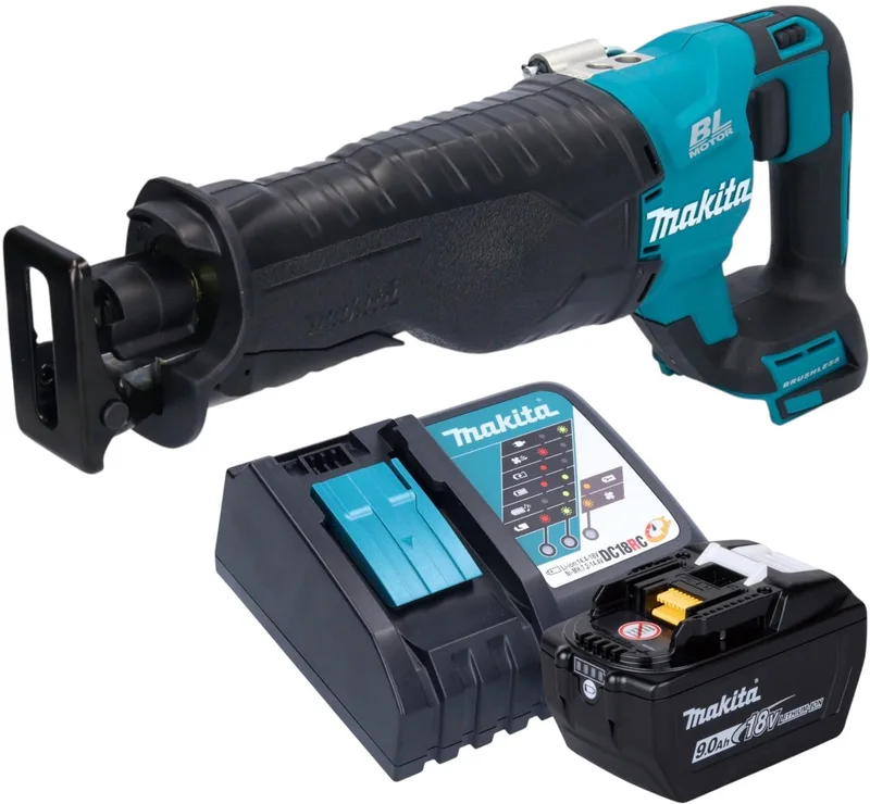 DJR 187 Z accu-reciprozaag/reciprozag 18 V borstelloos + 1x accu 9,0 Ah + oplader de Makita – image du produit