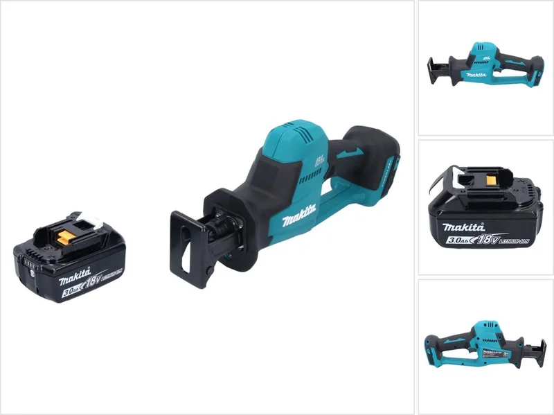 DJR 189 F1 accu reciprozaag sabelszaag 18 V borstelloos + 1x accu 3,0 Ah - zonder oplader fra Makita – produktbillede