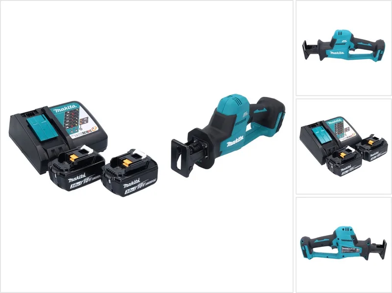 DJR 189 RF accu reciprozaag sabelszaag 18 V borstelloos + 2x accu 3,0 Ah + oplader von Makita – Produktbild