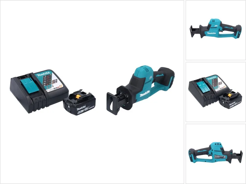 DJR 189 RG1 accu reciprozaag sabelszaag 18 V borstelloos + 1x accu 6,0 Ah + oplader von Makita – Produktbild