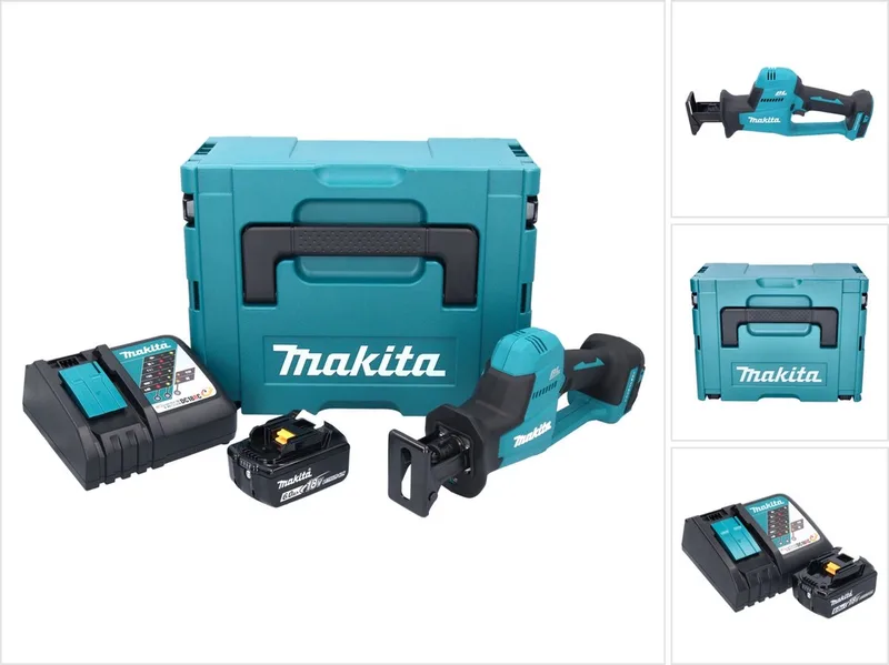 DJR 189 RG1J accu reciprozaag sabelszaag 18 V borstelloos + 1x accu 6,0 Ah + oplader + Makpac de Makita – image du produit