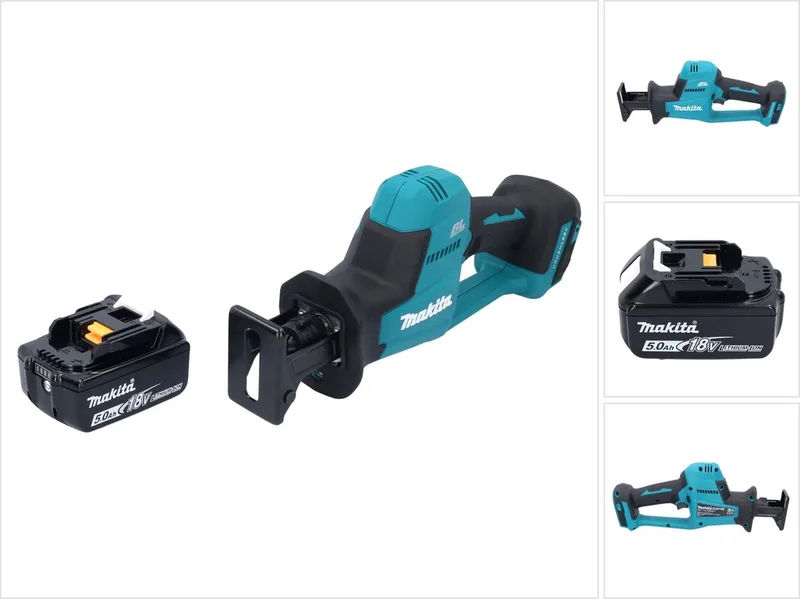 DJR 189 T1 accu reciprozaag sabelszaag 18 V borstelloos + 1x accu 5,0 Ah - zonder oplader de Makita – image du produit