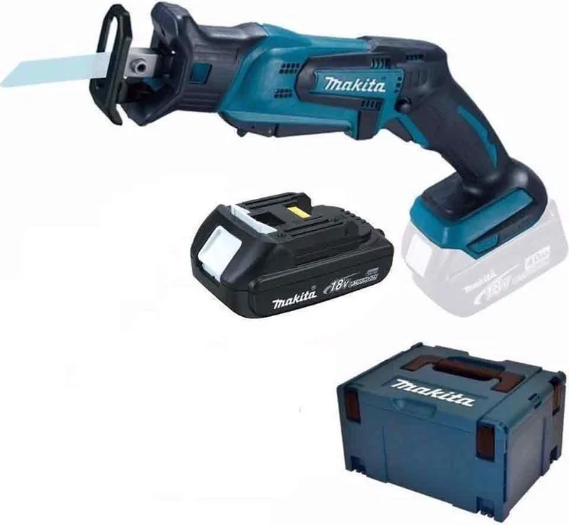 DJR183Y1J 18V Li-Ion accu reciprozaag body + 1x 1.5Ah accu in Mbox - snelwissel de Makita – image du produit