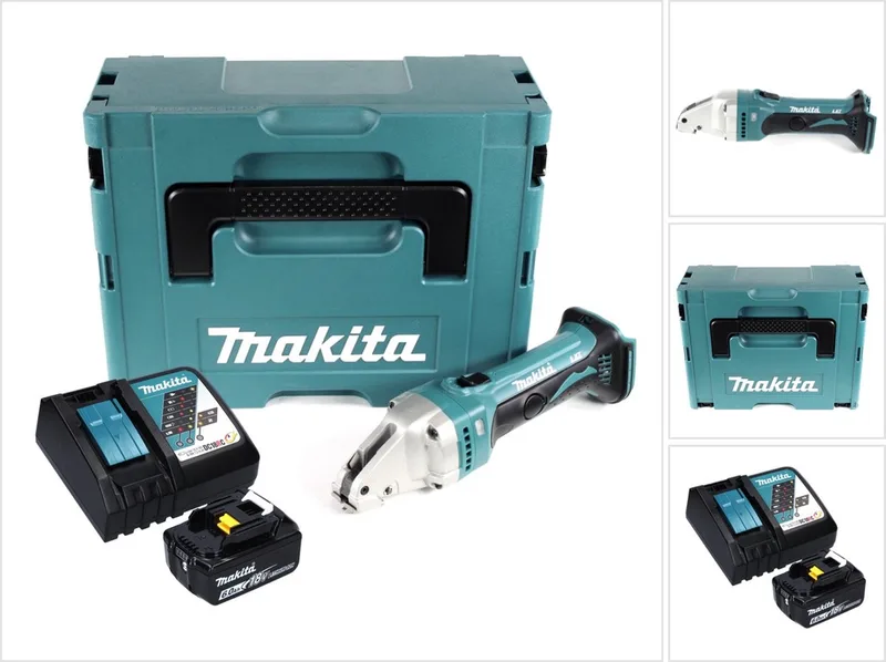 DJS 161 RG1J accusnijder 18 V 1,6 mm + 1x accu 6.0 Ah + lader + Makpac von Makita – Produktbild