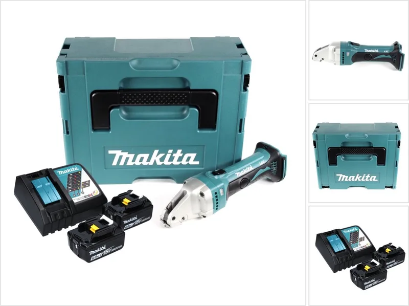 DJS 161 RGJ accusnijder 18 V 1,6 mm + 2x accu 6.0 Ah + lader + Makpac von Makita – Produktbild