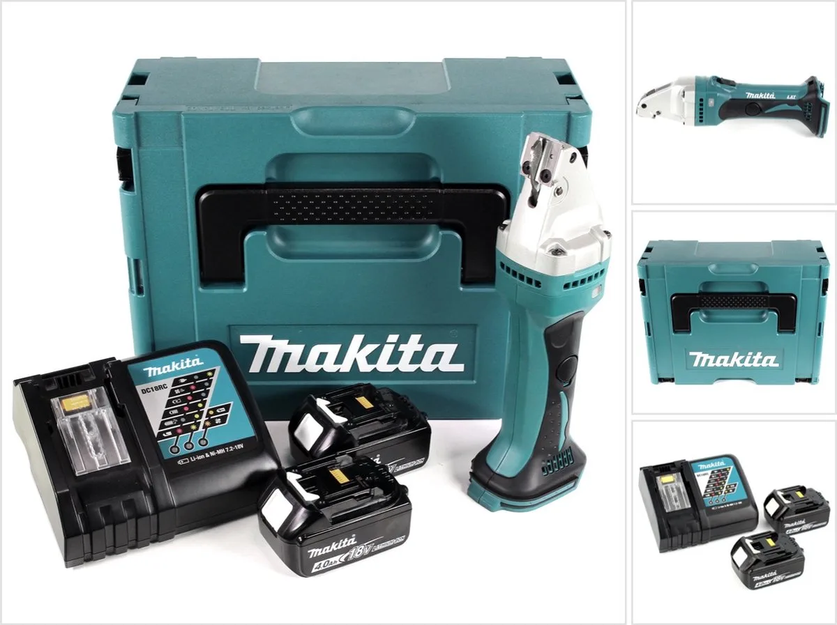 DJS 161 RMJ 18 V Li-Ion accu plaatschaar in Makpac + 2 x 4.0 Ah accu + lader de Makita – image du produit