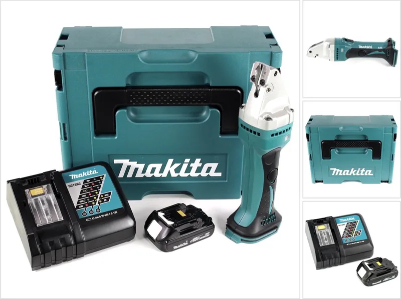 DJS 161 RY1J 18 V Li-Ion accusnijder in Makpac + 1 x 1,5 Ah accu + lader de Makita – image du produit