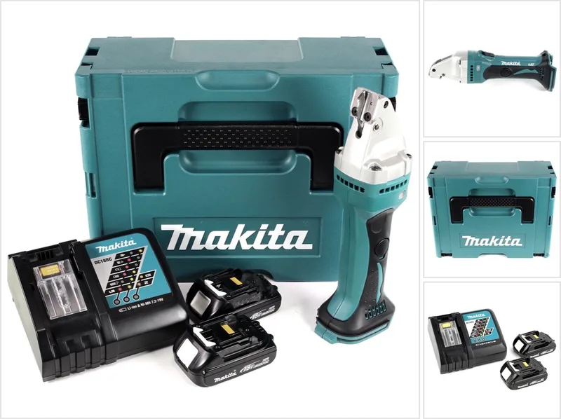 DJS 161 RYJ 18 V Li-Ion accusnijder in Makpac + 2 x 1,5 Ah accu + lader de Makita – image du produit