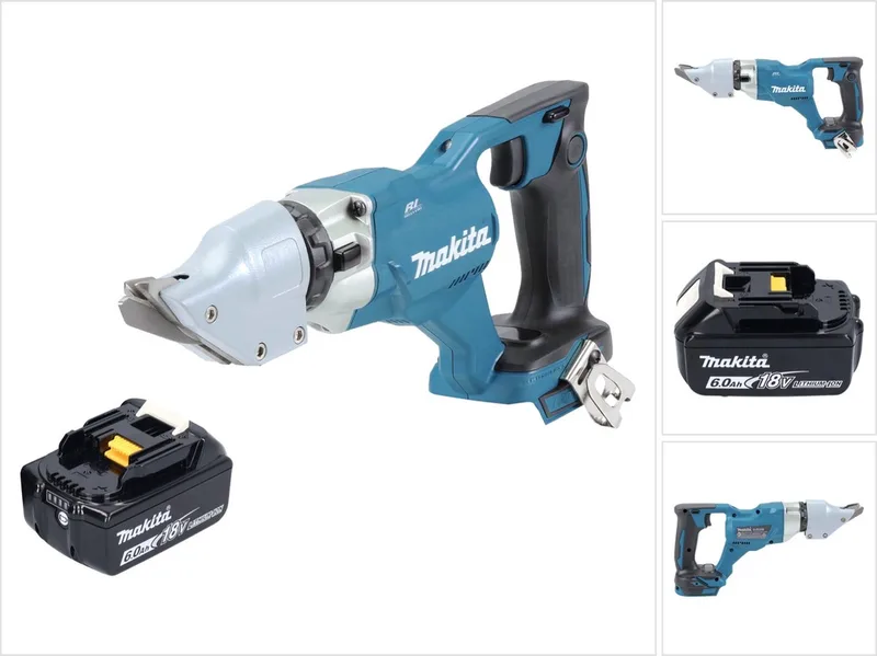 DJS 200 G1 accu-plaatschaar 18 V 2,0 mm borstelloos + 1x accu 6,0 Ah - zonder oplader von Makita – Produktbild