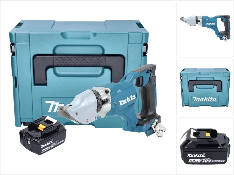 DJS 200 G1J accu-plaatschaar 18 V 2,0 mm borstelloos + 1x accu 6,0 Ah + Makpac - zonder oplader de Makita – image du produit