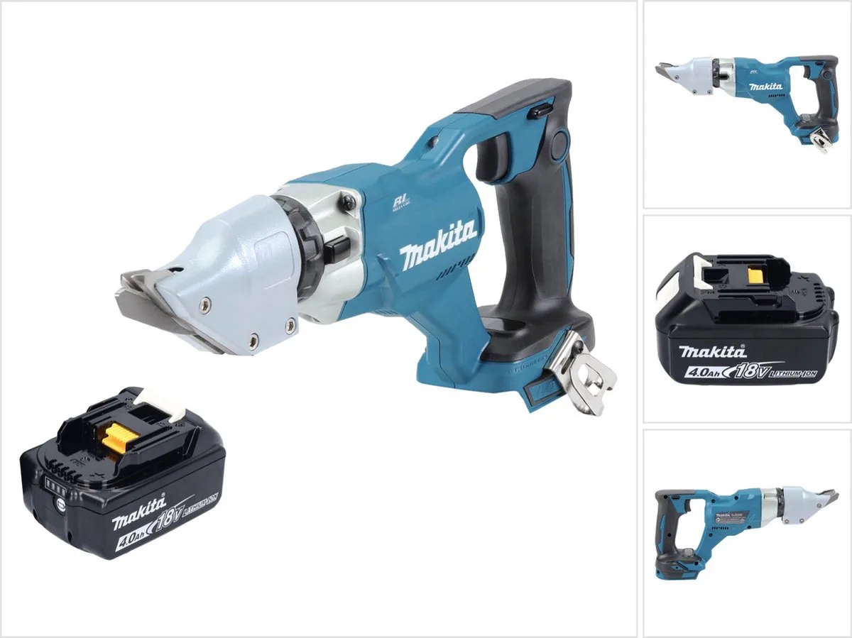 DJS 200 M1 accu-plaatschaar 18 V 2,0 mm borstelloos + 1x accu 4,0 Ah - zonder oplader de Makita – image du produit