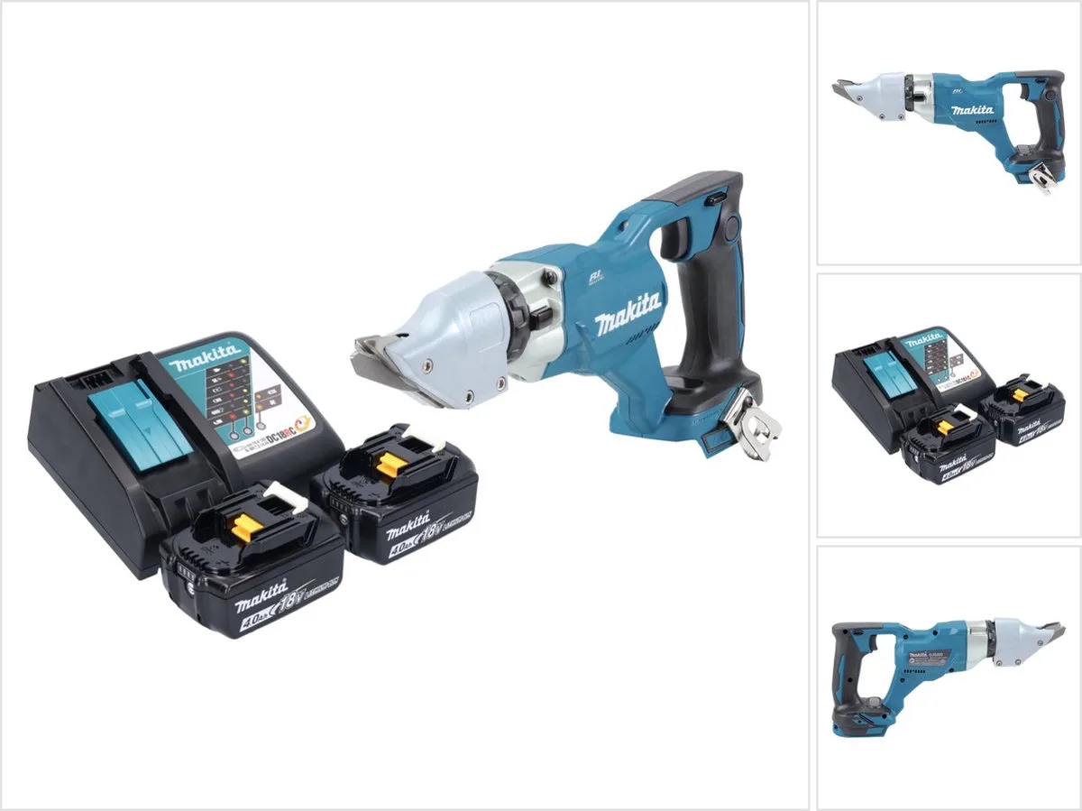 DJS 200 RM accu-plaatschaar 18 V 2,0 mm borstelloos + 2x accu 4,0 Ah + oplader by Makita – product image